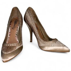 Cece L'amour Champagne Satin High Heel Shoes - 7.5 M